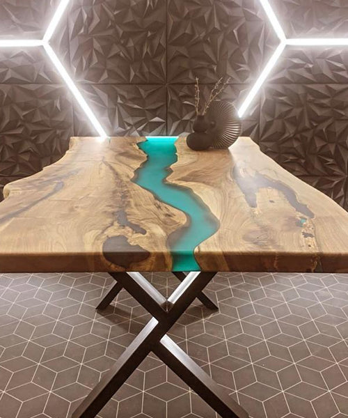 Hexagon Lighting 2 Grid Design cu A Line Tub