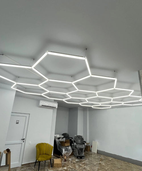 Hexagon Lighting 8 Grid Design