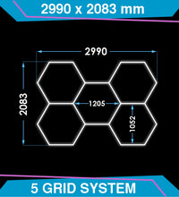 Hexagon Lighting 5 Grid Design